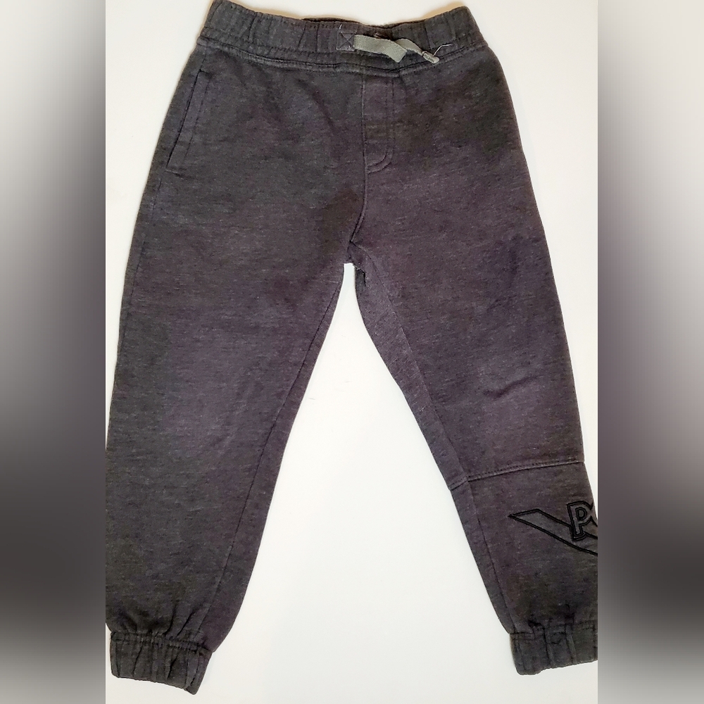 Pony Toddler Boy's Embroidered Charcoal Gray Sweatpants Size 5/6